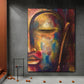 Half Face Buddha Oil Painting on Canvas Cuadros Posters and Prints Scandinavian Wall Art Picture for Living Room Home Decor