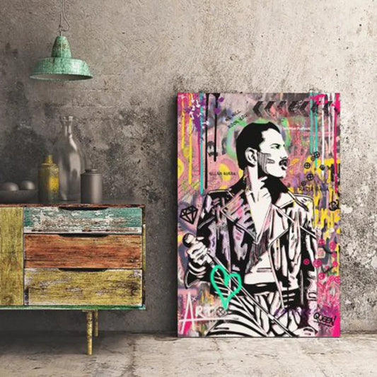 Live Forever Music Pop Graffiti Poster Canvas Wall Art Print Canvas Painting Picture For Hotel Bar Living Room Home Decoration