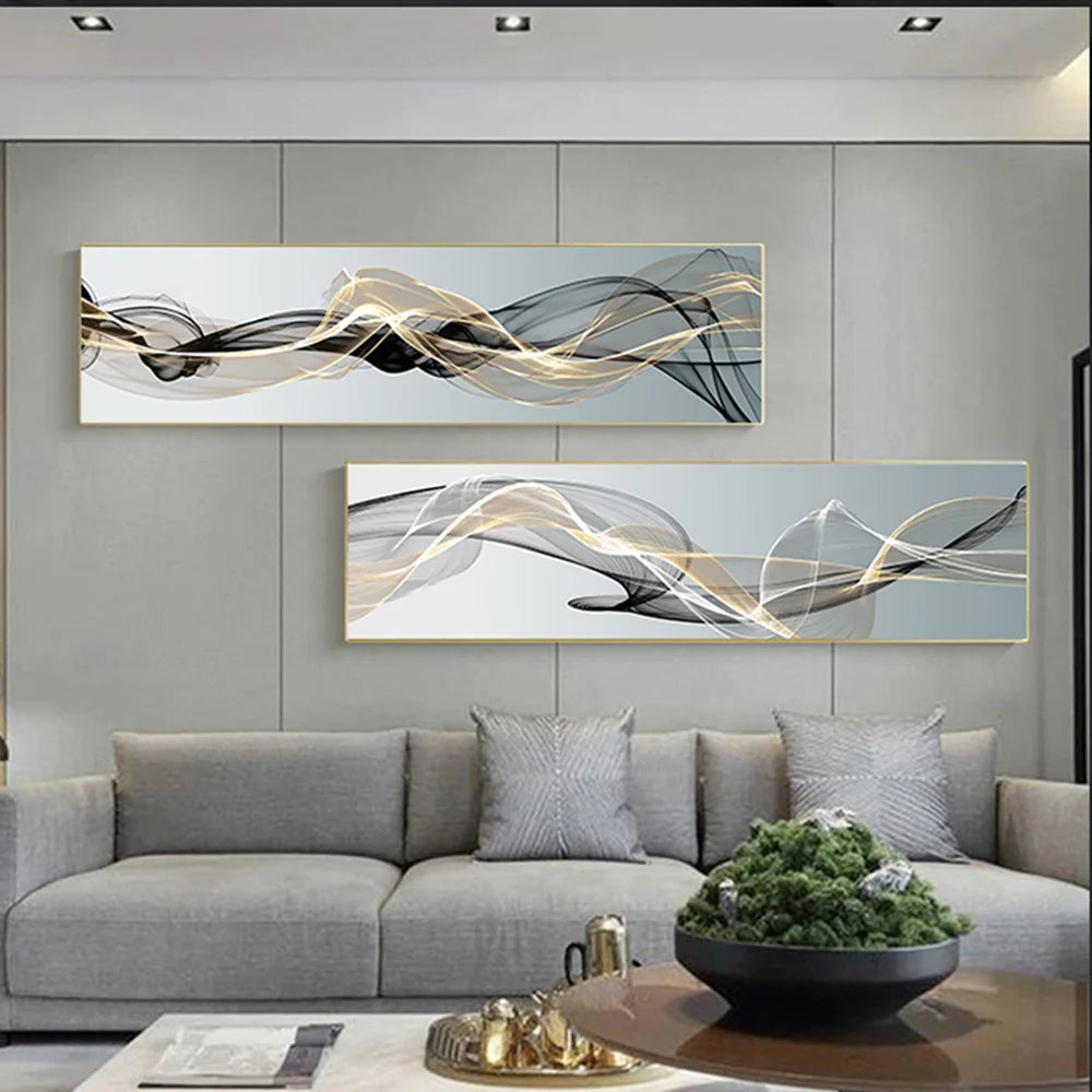 Modern Abstract Lines Canvas Painting Posters and Prints Nordic Wall Art Picture for Living Room Bedroom Luxury Home Decoration