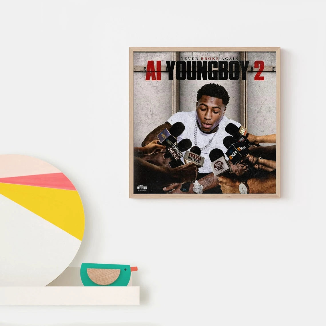 AI YoungBoy 2 YoungBoy Never Broke Again Music Album Canvas Poster Rap Star Pop Singer Wall Painting Art Decoration (No Frame)