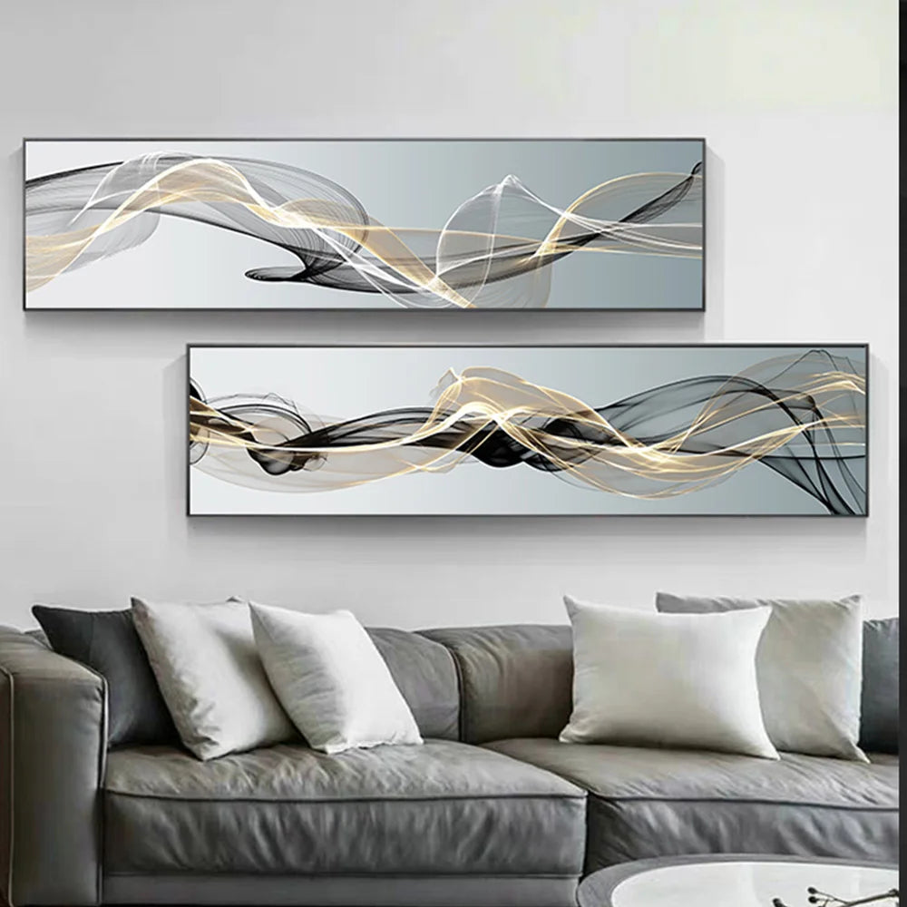 Modern Abstract Lines Canvas Painting Posters and Prints Nordic Wall Art Picture for Living Room Bedroom Luxury Home Decoration