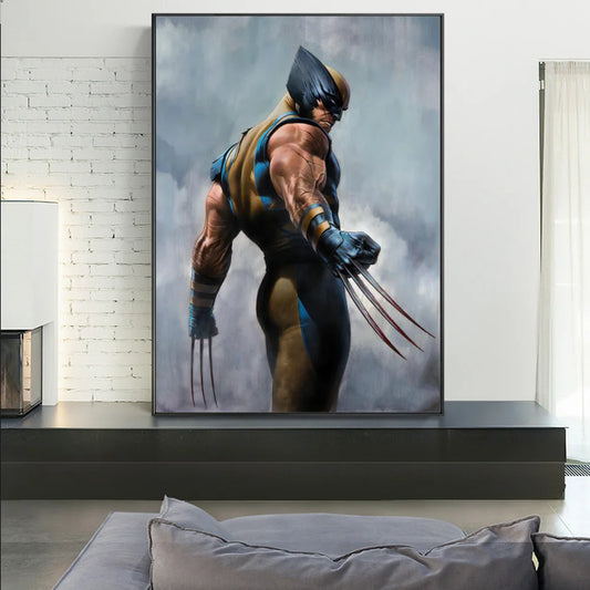 Marvel X-Men Classic Comic Poster Painting Artwork On Canvas Prints Wolverine Logan Wall Art Pictures For Room Mural Decoration