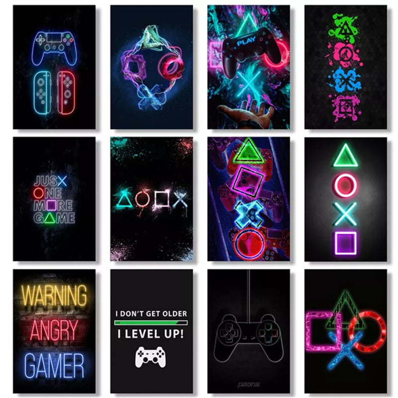 Gamer Room Poster Decoration Canvas Painting Game Playstation Pictures Hd Prints Wall Art for Boys Bedroom Gaming Home Decor