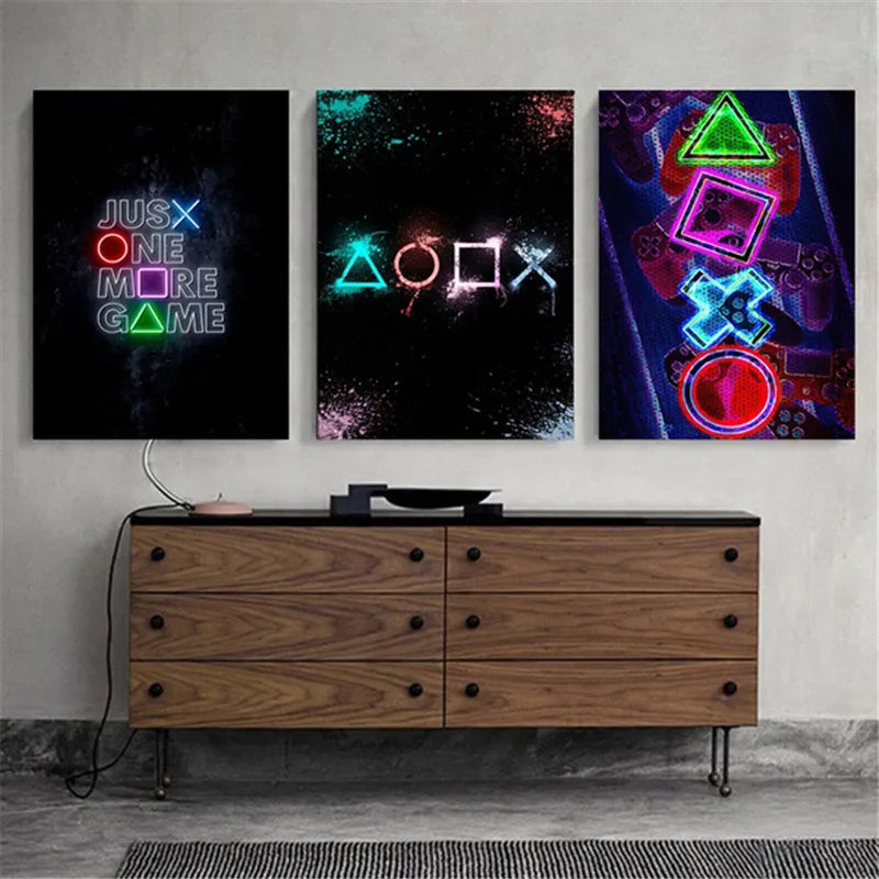 Gamer Room Poster Decoration Canvas Painting Game Playstation Pictures Hd Prints Wall Art for Boys Bedroom Gaming Home Decor