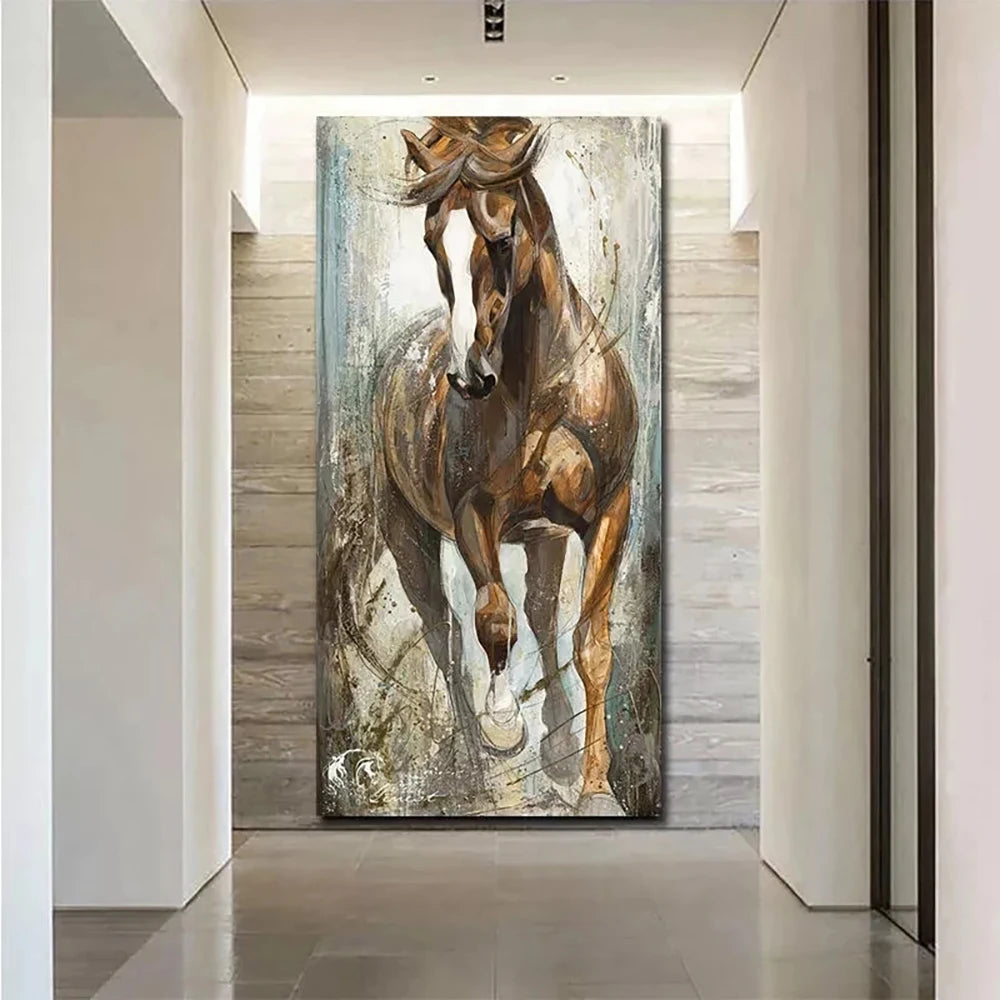 Animal Horse Abstract Picture Poster Canvas Painting Living Room Wall Art Mural Decoration Mural for Modern Home Decor Cuadros