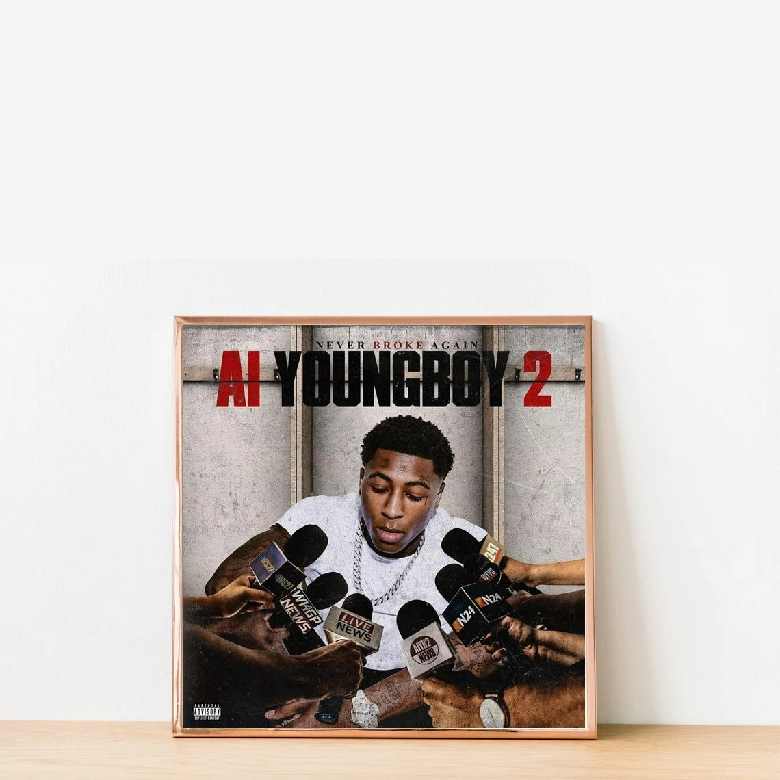 AI YoungBoy 2 YoungBoy Never Broke Again Music Album Canvas Poster Rap Star Pop Singer Wall Painting Art Decoration (No Frame)