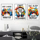 Graffiti Gamer Canvas Painting Game Controller Headphones Posters Print Pictures for Boy Bedroom Play Room Wall Art Home Decor