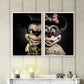 Bad Mickey And Minnie Funny Posters Tattoo Mouse Canvas Art Mafia Gangs Animal Wall Decor Prints Painting For Living Room