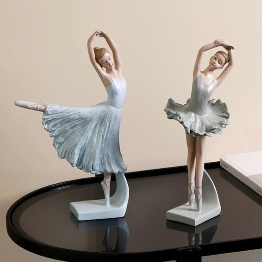 Ballet Girl Resin Figure Figurines Crafts Living Room Bookcase Office Dance Girl Furnishings Interior Decoration Birthday Gifts