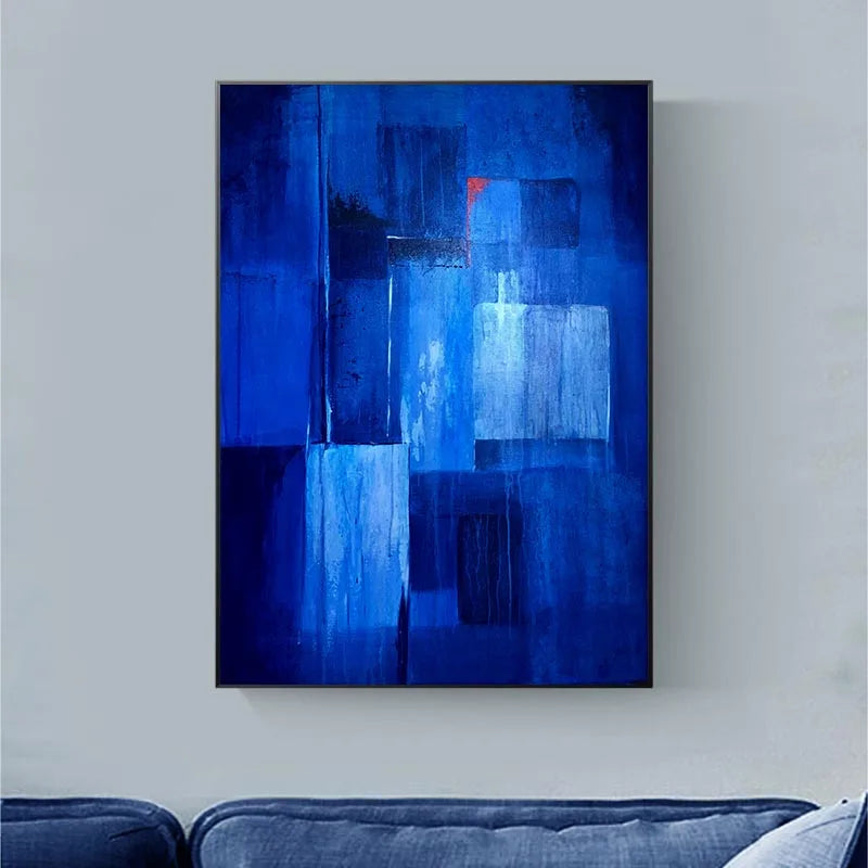 Modern Abstract Canvas Painting Wall Poster Blue Canvas Print Painting Nordic Art Decoration Picture Print For Living Room Decor