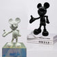 Disney Mickey Mouse Anime Action Figures Cartoon Welcome Mickey Resin Model Statuedoll Home Living Room Decorative Ornaments