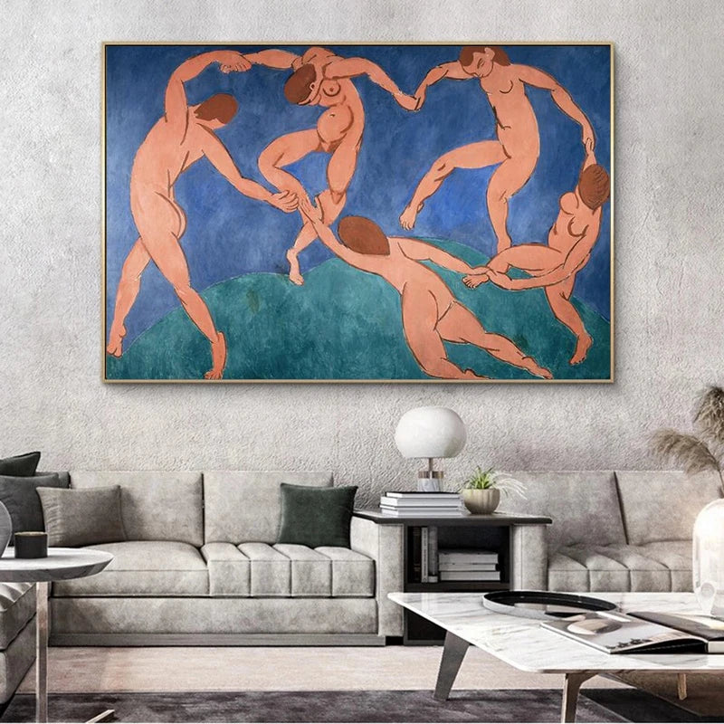 Canvas Painting The Dance By Henri Matisse Abstract Fauvism Posters and Prints Wall Art Pictures for Living Room Home Decor