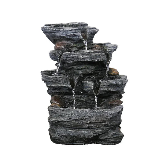 New Resin Decorative Indoor Water Fountains Craft Desktop Rockery Feng Shui Water Fountain