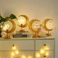 Ramadan Moon Led Light 2024 Eid Mubarak Decoration Metal Lamp for Home Room Ramadan Kareem Islamic Muslim Eid Al Adha Party Gift