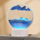 Color LED Flowing Sand Painting Table Lamp 3D Moving Sand Art Picture Round Glass Hourglass Night Light Bedside Lamp Home Decor