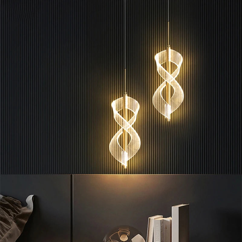 Nordic LED Pendant Lights Indoor Lighting Hanging Lamp Bedroom Bedside Living Dining Tables Home Decoration Lustre Pendant Lamp