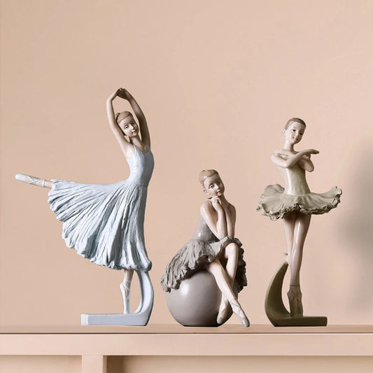 Ballet Girl Resin Figure Figurines Crafts Living Room Bookcase Office Dance Girl Furnishings Interior Decoration Birthday Gifts