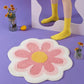 Flower Rug Super Soft Flocking Plush Floor Rug Living Room Non Slip Carpet Sofa Bedside Rugs Baby Crawling Mat Doormat Rug