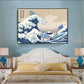 The Great Wave Off Kanagawa Canvas Painting Cartoon Great Waves Art Posters Japan Famous Painting Wall Art Pictures Home Decor