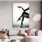 Black and White Sexy Women Red Wine Glasses Posters Prints Modern Canvas Painting Wall Art Pictures for Living Room Home Decor