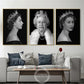 Queen Elizabeth II Portrait Poster British Queen Canvas Painting Black And White Print Wall Art Picture Living Room Home Decor