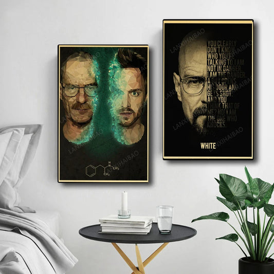 Janpnese Anime Breaking Bad Poster Kraft Paper Prints Bar Kraft Cartoon Wall Stickers Decoration Chambre Bedroom Painting