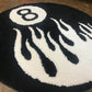 White Flame Billiard Black No. 8 Round Flocking Trend Rug Tufted Soft Plush Rug Living Room Bedroom Spooky Halloween Home Decor