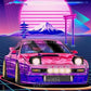 80s Japan Street Car Racing Neon Wall Art Home Decor Painting Kawaii Room Decoration Wall Painting posters canvas painting