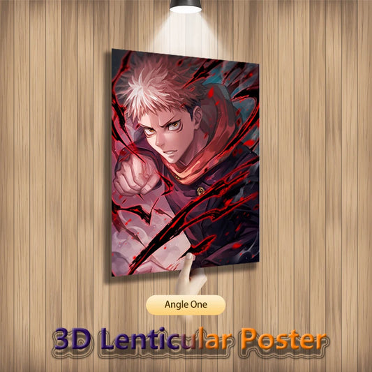 Gojo Itadori Yuji/Ryomen Sukuna 3D Motion Print Posters Lenticular Flip Pictures for Room Decor Home Decoration(Without Frame)