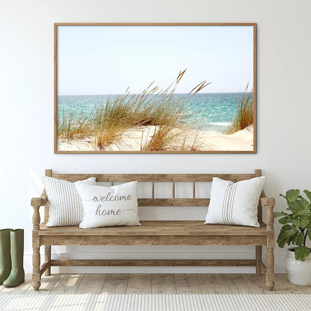 Beach Nature Landscape Photo Canvas Print Wall Art Poster Sun Sea Plants Relaxing Picture for Living Room Home Decor Cuadros