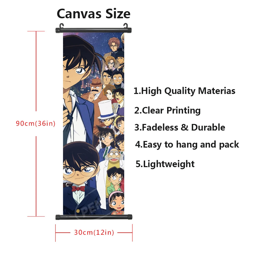 Print Anime Poster Wall Artwork Detective Conan Pictures Painting Haibara Ai Canvas Plastic Janpanese Hanging Scrolls Home Decor