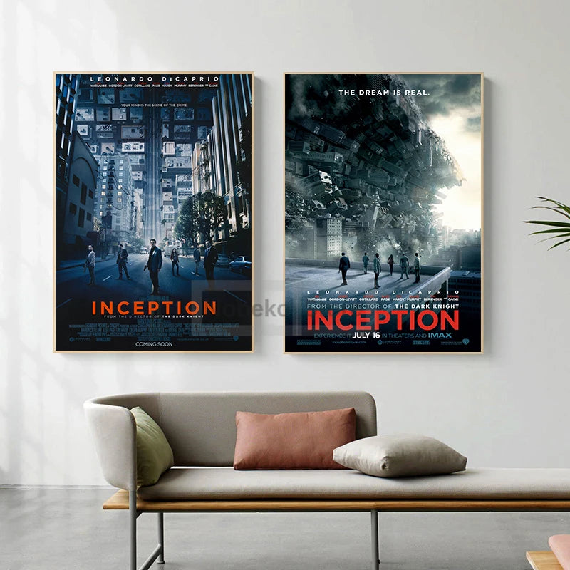 Classic Science Fiction Movie Director Nolan's works Inception Poster Prints Canvas Painting Wall Art Pictures Home Room Decor