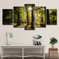 5 Panel Morning Sun Through the Forest HD Pictures Canvas Painting Natural Landscape Posters Sunny for Living Room Decoration