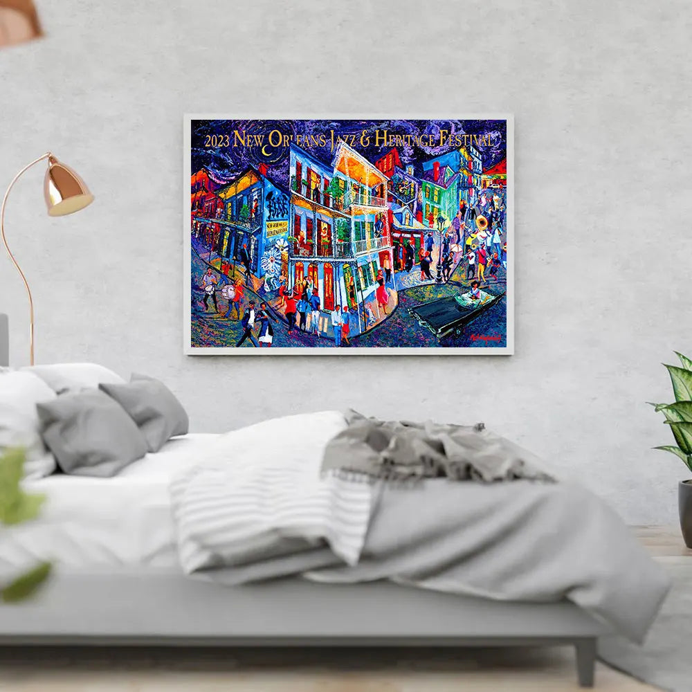 2023 New Orleans Jazz Festival Poster Print Creative Art Canvas Painting Modern Abstract Wall Art Exhibition Room Home Decor