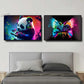 Colorful Game Controller Pop Art Posters and Prints Gamer Panda Game Handle Canvas Painting Cuadros Wall Art Boy Game Room Decor