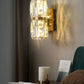 Light luxury crystal wall lamp aisle bedroom bedside lamp modern LED simple living room wall light.