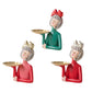 Lovely Girl Statue Storage Tray Home Decoration Figurine Keys Holder Candy Dish for Tabletop Entryway Cabinet Office Living Room