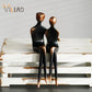 Vilead 23cm Resin Loving Couple Sculptures Elegant Abstract Art Statues Lover Figure Anniversary Gift Modern Pop Desk Decoration