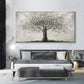 Black and White Tree of Life Poster Modern Oil Painting Print on Canvas Wall Art Picture for Living Room Home Decor