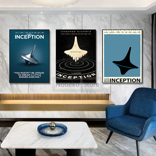 Classic Science Fiction Movie Director Nolan's works Inception Poster Prints Canvas Painting Wall Art Pictures Home Room Decor