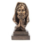 Creative Resin Crafts Jesus Christ Head Bust Statue Antique Bronze Finish Meditation Praying Sculpture Collectible Figurines