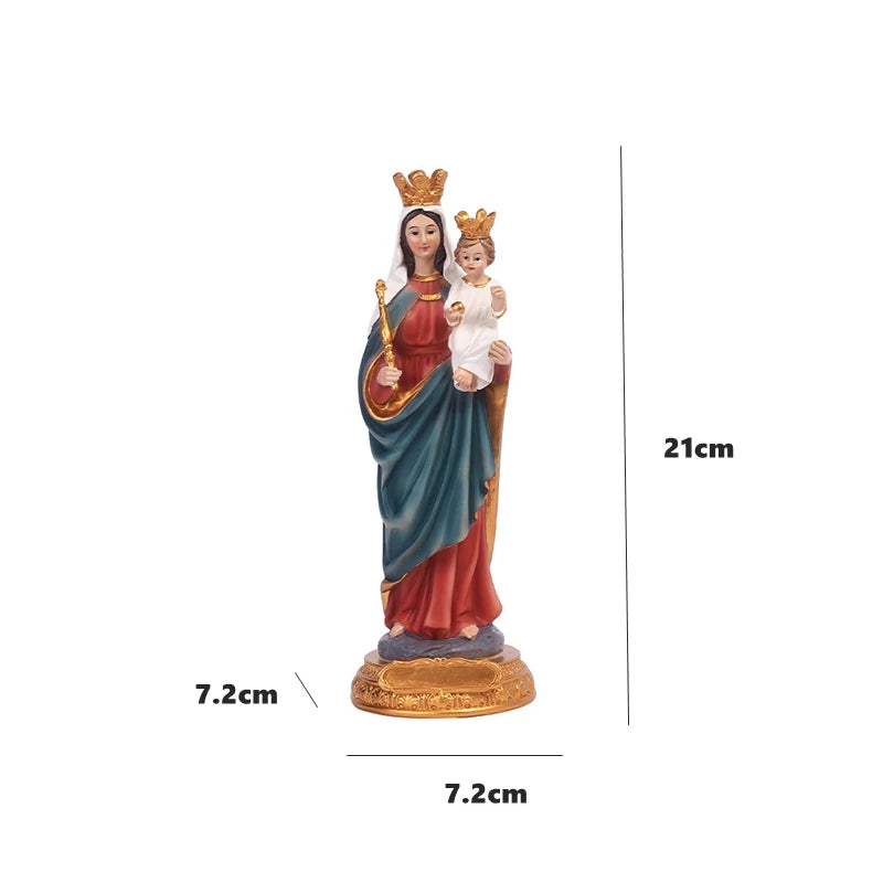 The Virgin Mary holding the Jesus Christ figure home ornament religious Christmas decoration resin crafts