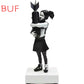 Banksy Sculpture for Home Decor,Bomb Hugger,The Girl Who Emstrained the Bomb Statue,War and Peace Figurines,Resin Craft Ornament