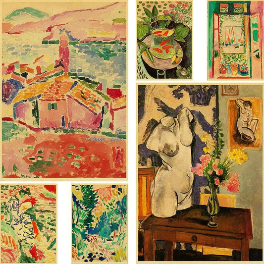 Henri Matisse poster Painting Kraft Paper Posters DIY Vintage Print Wall Art Picures For Room Home Decoration