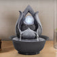 Indoor Electric Tabletop Fountain With LED Lights Decorative Tiered Rock And Waterfall Design Quiet & Soothing