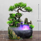 Water Fountain with LED Lights Fog Indoor Decor Rockery Flowing Water Bonsai Desktop Decoration Office Crafts Well Packaged Gift