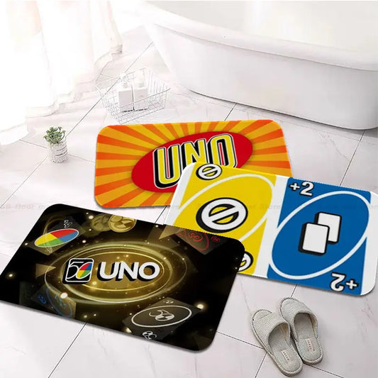 UNOs Game  Floor Mat Bathroom Mat Kids Room Bedroom Decoration Balcony Anti-Slip Doormat Living Room Welcome Rug