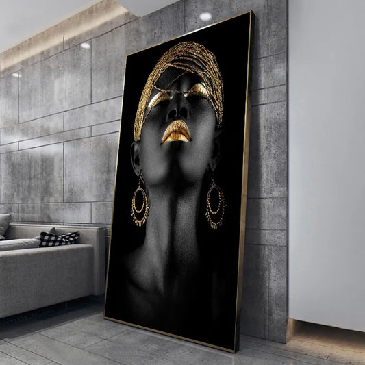 Painting African Black Woman Posters and Prints Large Wall Art Pictures for Living Room Home Decoration