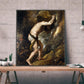 Punishment of Sisyphus By Titian Canvas Painting Greek Mythology Poster Wall Art Decor