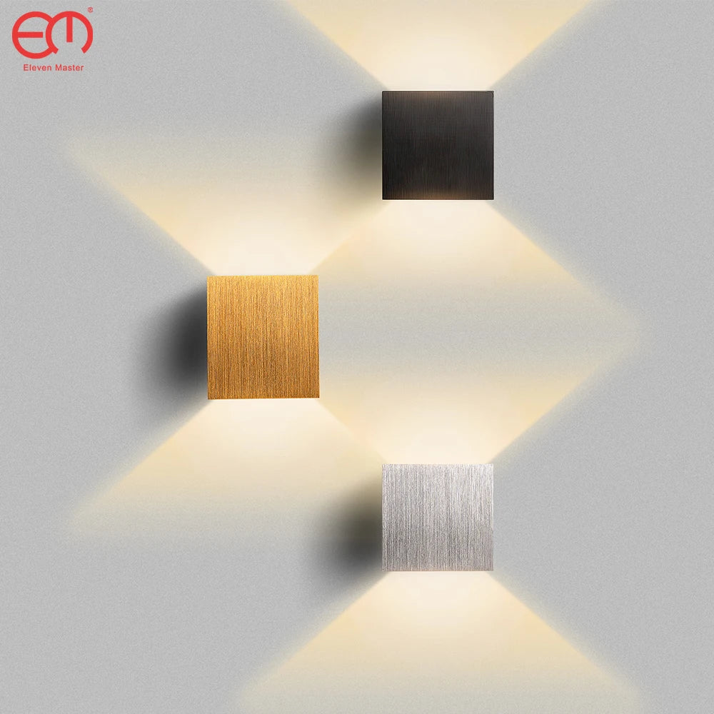 6W Up and Down Wall Lamps gold silver LED Aluminium Wall Light LED Wall Lamp For Bedroom Living Room Corridor Aside Lighting